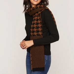 🆕️100% Cashmere houndstooth herringbone scarf